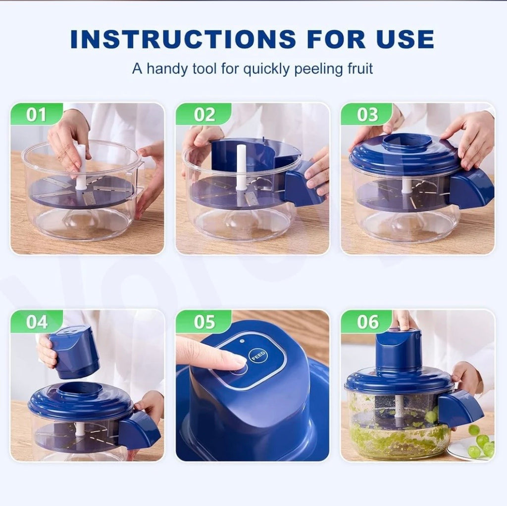 SwiftPeel Pro: Wireless Electric Fruit & Garlic Peeler