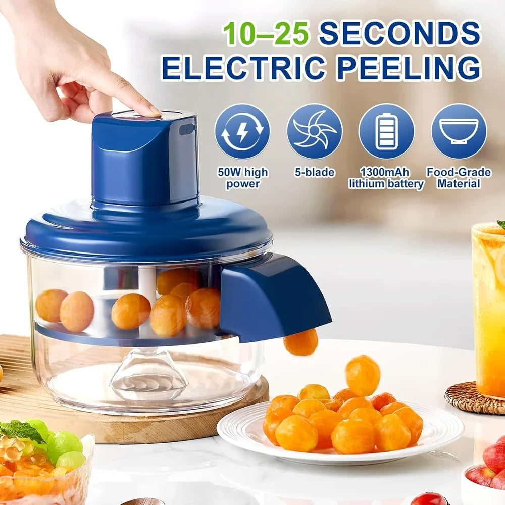 SwiftPeel Pro: Wireless Electric Fruit & Garlic Peeler