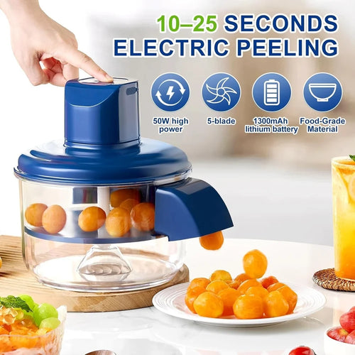 SwiftPeel Pro: Wireless Electric Fruit & Garlic Peeler